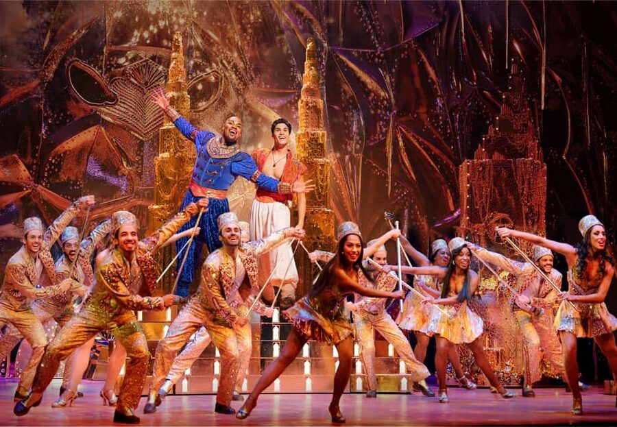NYC: Aladdin the Musical on Broadway - The opening scenes and Arabian Nights setting