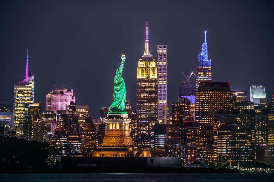 NYC at Night: 3-Hour Luxury Bus Tour of Top Highlights - Starting on Eighth Avenue under Midtown’s glow