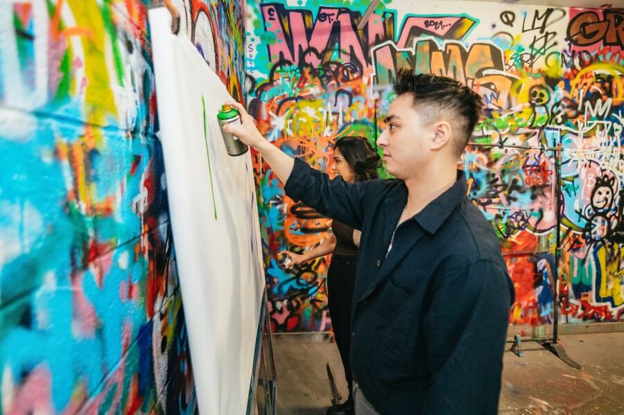 NYC: Brooklyn Graffiti Workshop with Local Artist - Choosing the canvas option for a New York souvenir