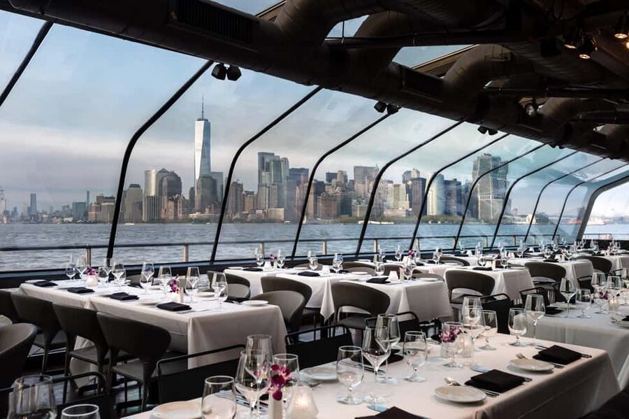 NYC: City Cruises Luxury Brunch, Lunch or Dinner Cruise - The Hudson River views: Empire State Building to the Vessel