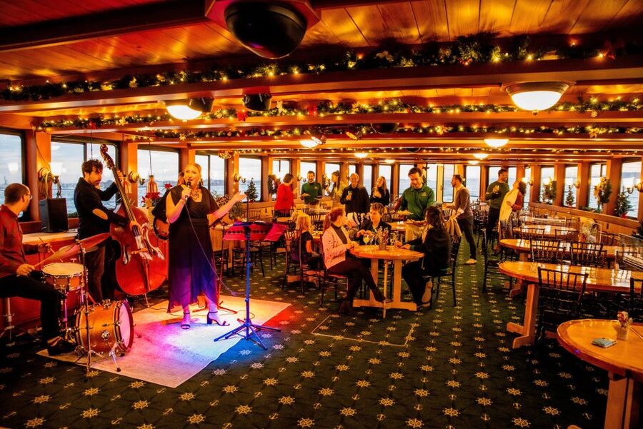 NYC: Holiday Yacht Cruise with Jazz, Cocoa & Carols - The Statue of Liberty and Ellis Island