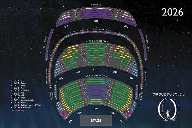 O™ by Cirque du Soleil® at the Bellagio Hotel and Casino - Seating: the decision that shapes the night