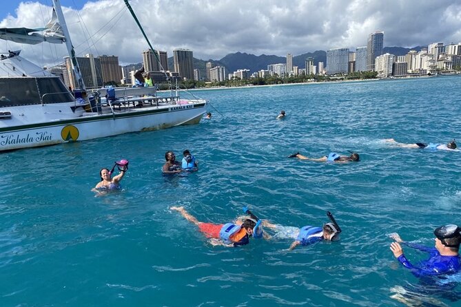 Oahu Catamaran Snorkel Tour: See Turtles 100% Guaranteed - Snorkeling at Turtle Canyon Reef