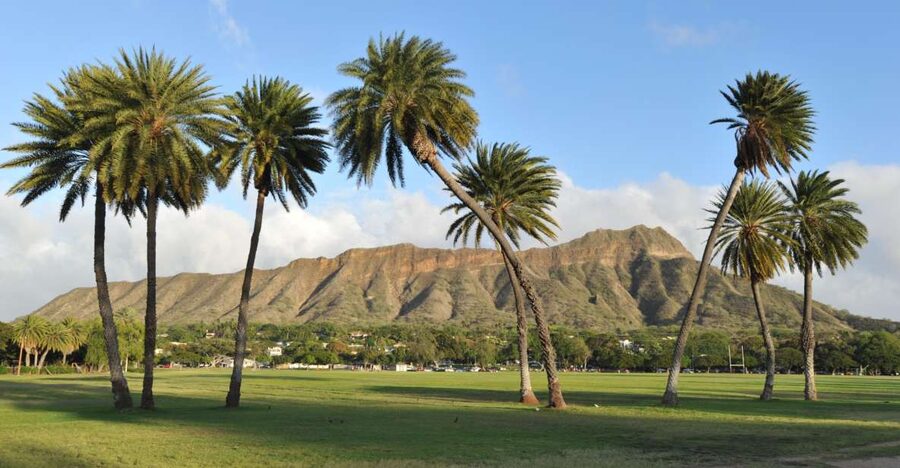 Oahu: Diamond Head Hike with Roundtrip Transportation - The summit view over Waikiki and the Pacific