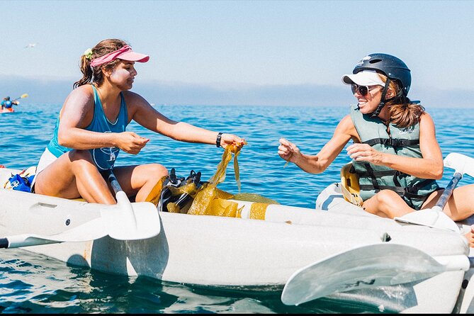 Original La Jolla Sea Cave Kayak Tour for Two - Getting fitted for the kayak