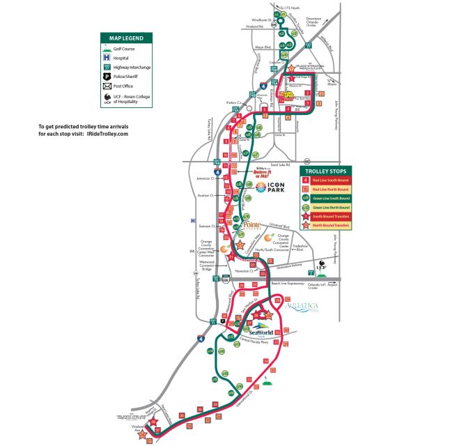 Orlando: I-Ride Trolley Hop-on Hop-off Pass - Red Line: the main International Drive route