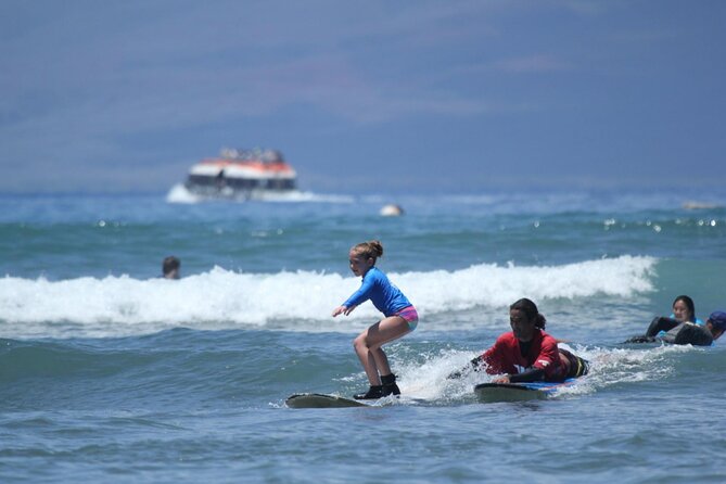 Outrageous Surf ScHool Lesson on Lahaina Side - Why the clear, shallow surf helps beginners