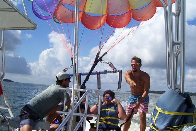 Parasailing Adventure at the Hilton Head Island - Leaving Hilton Head Harbor for Calibogue Sound