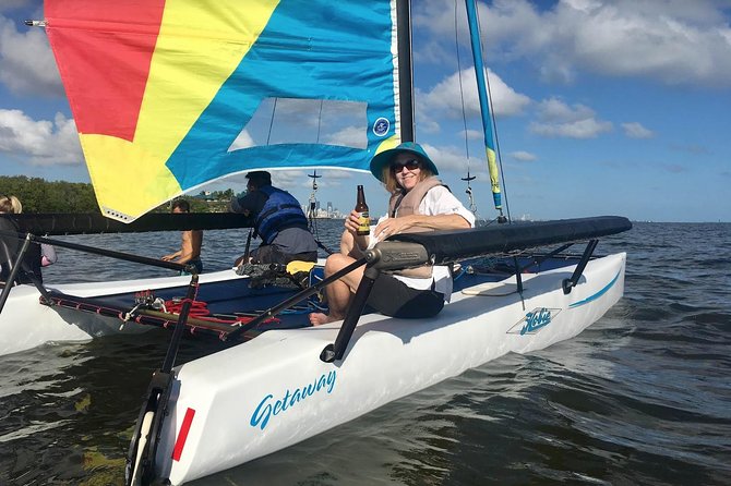 Sail Biscayne Bay: An Intimate Eco-Adventure with Snorkeling - Key Biscayne from a low sailboat