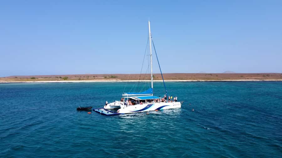 Sal: All-Inclusive Half-Day Lounge Catamaran Cruise - Swimming, snorkeling, and the floating pool