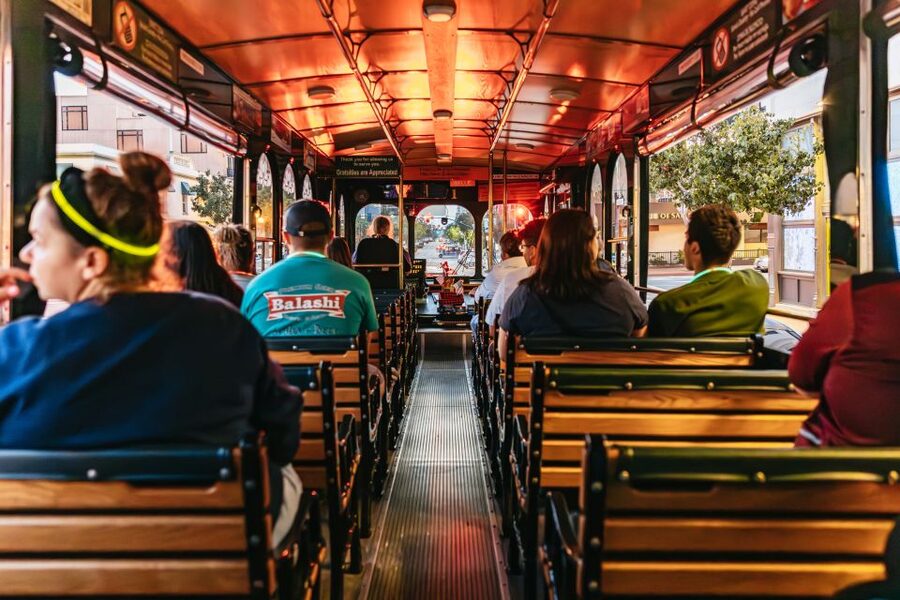 San Diego: City Lights Night Trolley Tour - The Embarcadero closes the loop