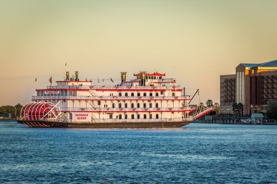 Savannah: Buffet Dinner Cruise with Live Entertainment - The Southern buffet: shrimp and grits, carving station, and comfort food