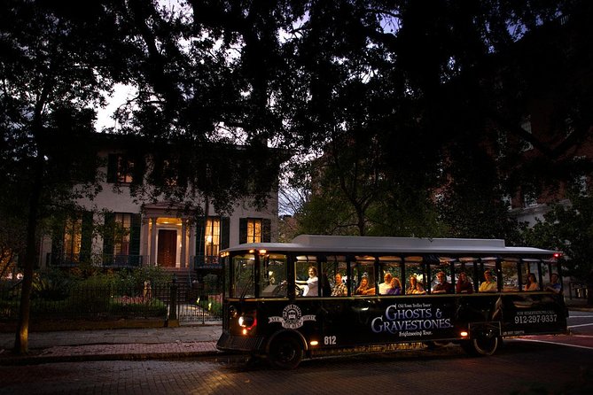 Savannah Ghosts & Gravestones Trolley Tour - Andrew Low House after dark