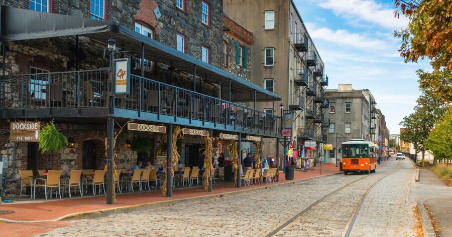 Savannah: Old Town Hop-On Hop-Off Trolley Tour - The Trolley Barn, Lucas Theatre, and historic streets