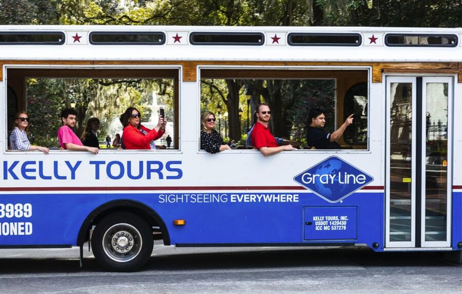 Savannah: Riverboat Cruise & City Tour Combo - Seeing Savannah from an open-air trolley
