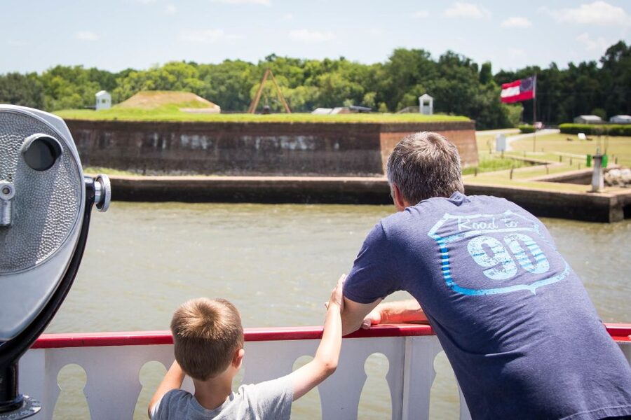 Savannah: Riverboat Narrated Harbor Sightseeing Cruise - Port traffic and container ships