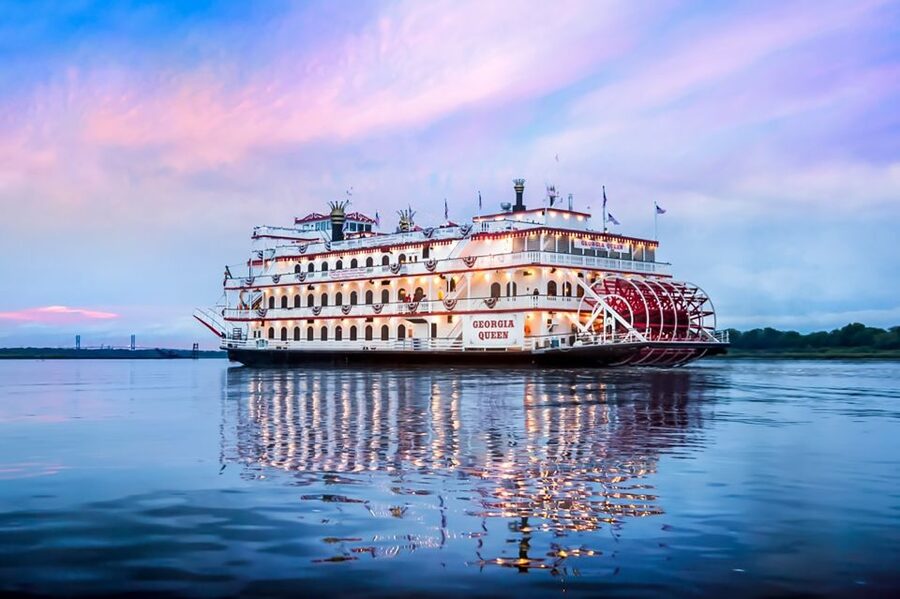 Savannah: Riverboat Sunset Cruise - The upper deck: music, dancing, and open sky