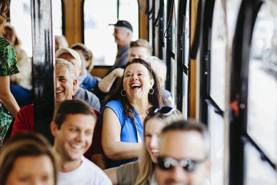 Savannah: "Savannah for Morons" Comedy Trolley Tour - The McDonough’s stop, drinks, and a needed pause