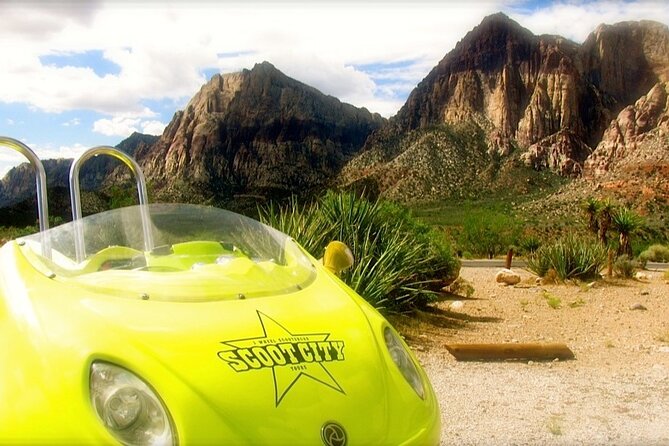 Scooter Car Tour of Red Rock Canyon with Transport from Las Vegas - Visitor center context and desert details