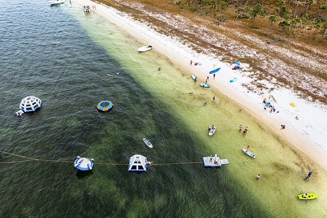 Shell Island Inflatable Adventure Park & Dolphin Sightseeing Tour - Food, drinks, and onboard comfort