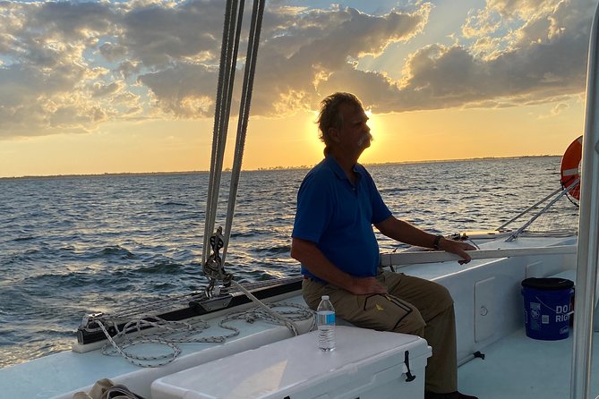 Southwest Florida Sunset Sail - Sailing under full sail at sunset