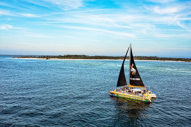 Sunset Dolphin Sail Aboard the Privateer Catamaran - Watching for dolphins along Panama City Beach