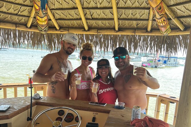 Tailfins Tiki Boats Crab Island Sandbar(3hrs/ 5/5:30 are 2hrs) - Drinks, snacks, and the floating food scene