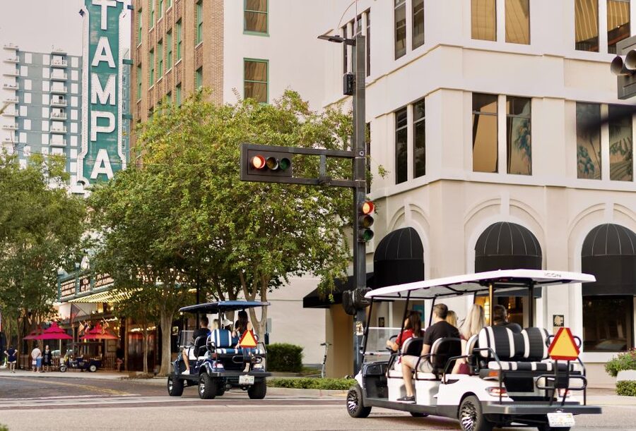 Tampa: Guided City Tour in Deluxe Street Golf Cart - The University of Tampa and historic Hyde Park