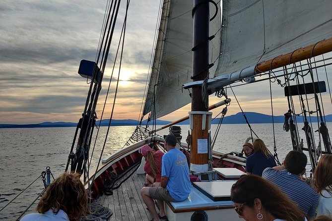 Windjammer Classic Sunset Sail from Camden, Maine - Helping With the Sails and Taking the Helm