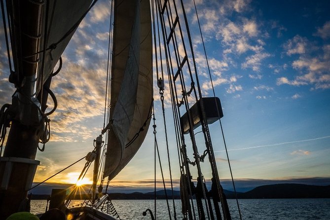 Windjammer Classic Sunset Sail from Camden, Maine - Meeting the Schooner Appledore II