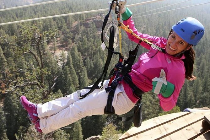 Woods Course Zipline Tour in Seven Falls - Five ziplines that build in size
